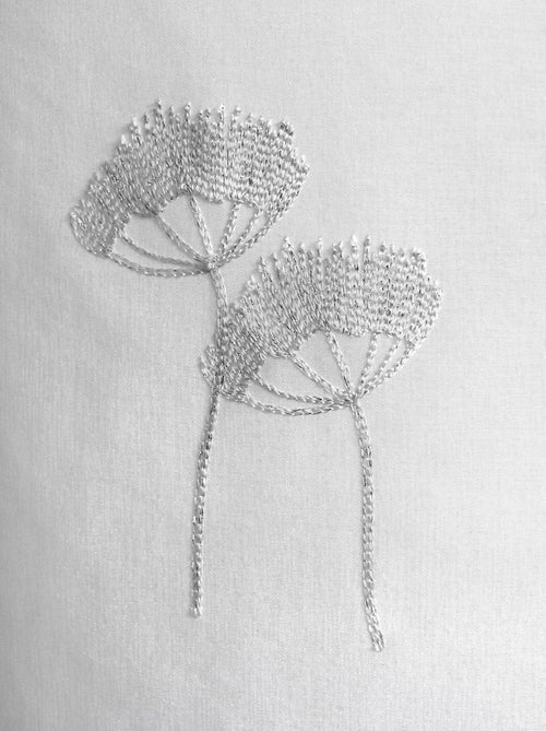 Voilage tamisant aux broderies florales - Kiabi