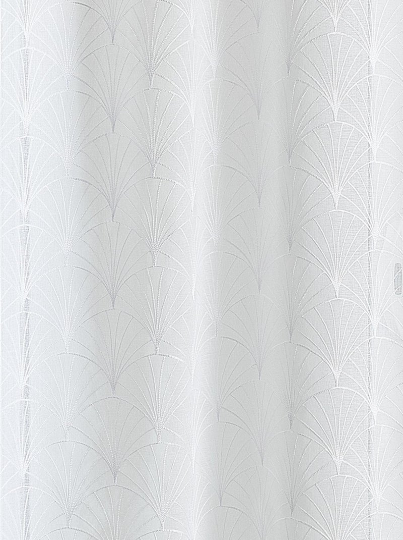 Voilage tamisant brodé Mia Blanc - Kiabi