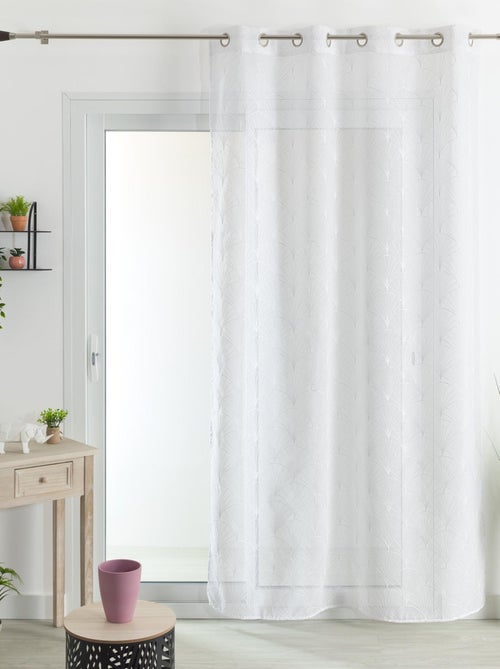 Voilage tamisant brodé Mia - Kiabi