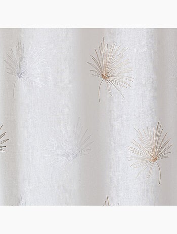 Voilage tamisant broderie palme