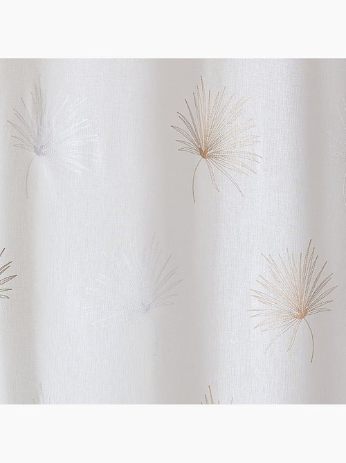 Voilage tamisant broderie palme - Kiabi Voilage tamisant broderie palme - Kiabi