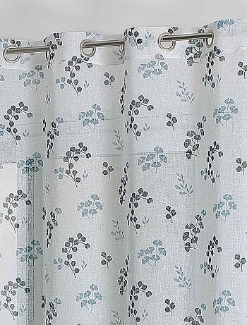 Voilage tamisant en étamine fleurie