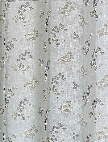 Voilage tamisant en étamine fleurie