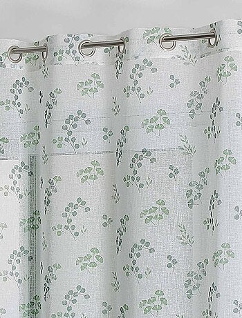 Voilage tamisant en étamine fleurie