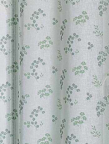 Voilage tamisant en étamine fleurie