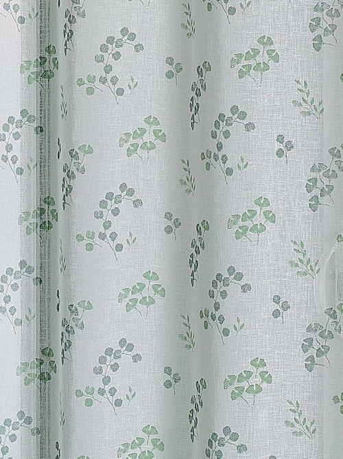 Voilage tamisant en étamine fleurie - Kiabi