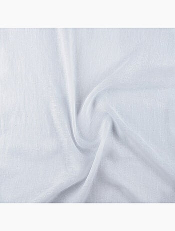 Voilage tamisant en gaze poly-lin à galon fronceur