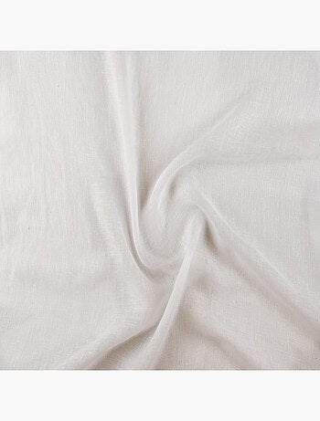 Voilage tamisant en gaze poly-lin à galon fronceur