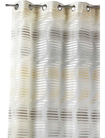 Voilage tamisant en jacquard à rayures verticales ondulées