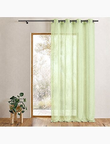 Voilage tamisant en organza brodé à œillets