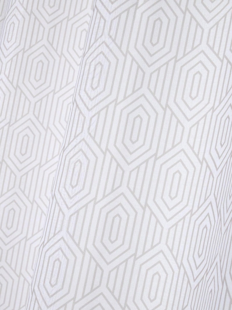 Voilage tamisant esprit géométrique Blanc - Kiabi