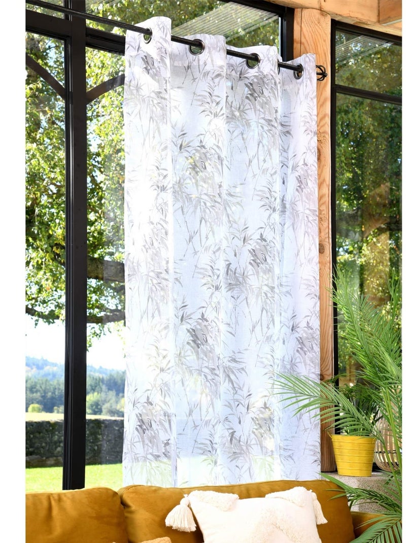 Voilage tamisant esprit nature Beige - Kiabi