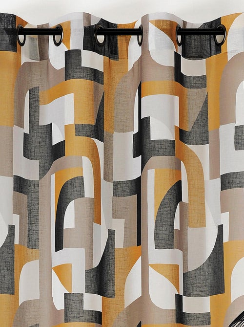 Voilage tamisant esprit seventies - Kiabi