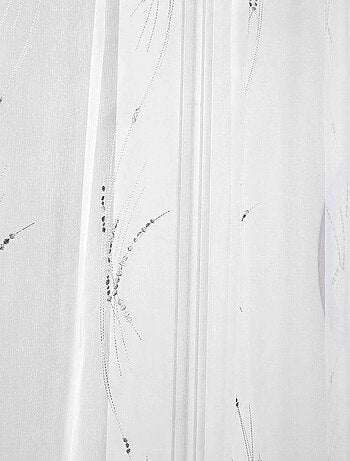 Voilage tamisant et brodé "brins d'herbe