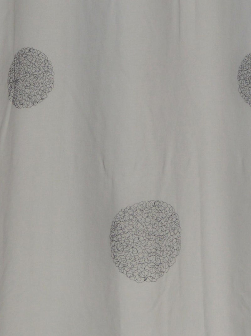 Voilage tamisant gros broderie pois Gris clair - Kiabi