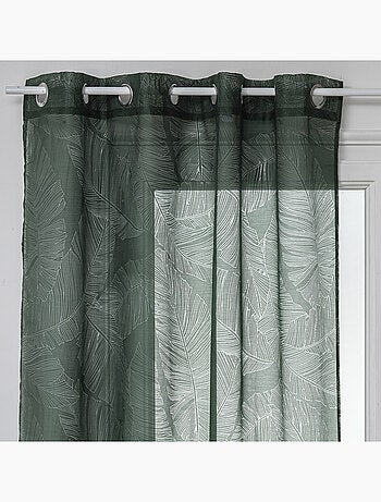 Voilage tamisant imprimé feuilles