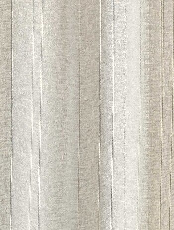 Voilage tamisant uni à fines rayures