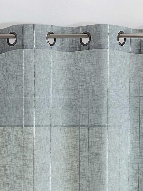 Voilage tamisant uni à fines rayures - Kiabi