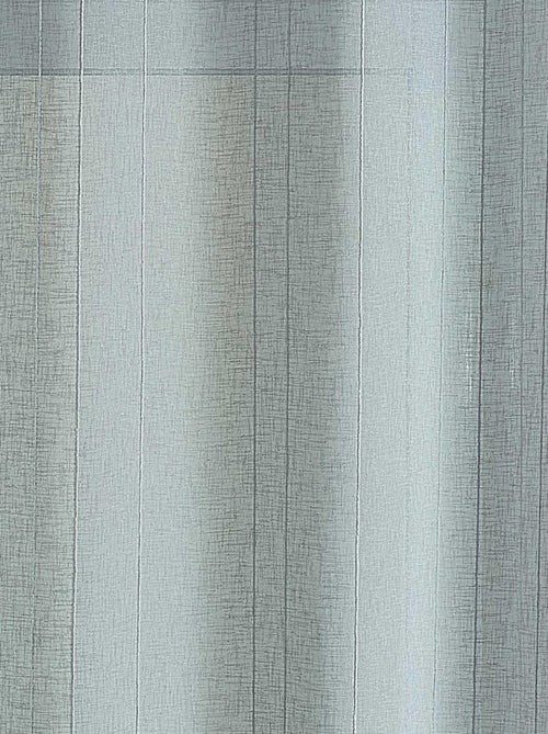 Voilage tamisant uni à fines rayures - Kiabi