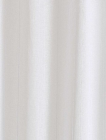 Voilage tamisant uni à fines rayures