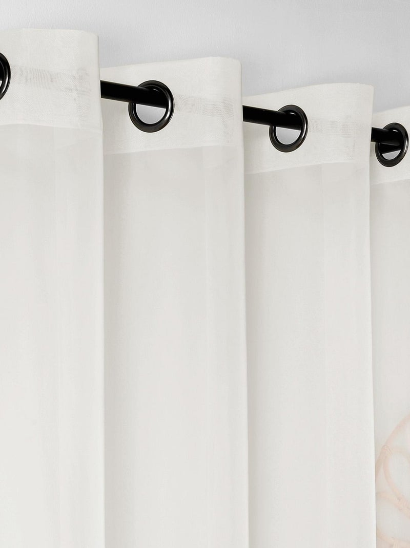 Voilage tamisant uni et doux Beige - Kiabi