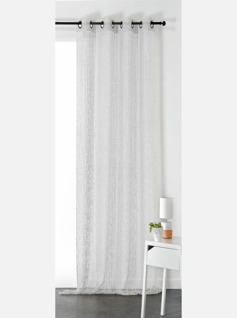 Voilage tendance grosses mailles Blanc - Kiabi