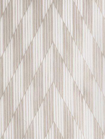 Voilage tendance motif chevrons rayés beige