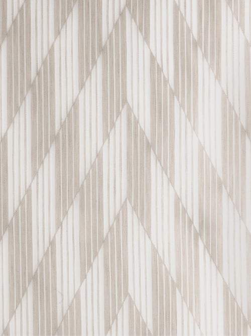 Voilage tendance motif chevrons rayés beige - Kiabi