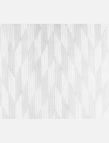Voilage tendance motif chevrons rayés beige