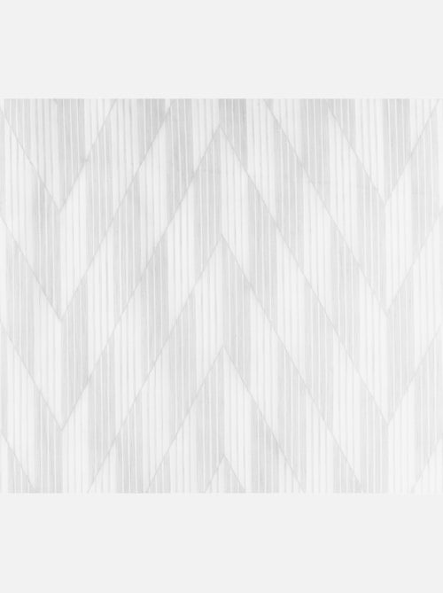Voilage tendance motif chevrons rayés blanc - Kiabi