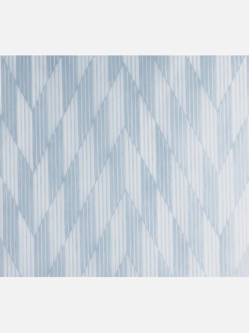 Voilage tendance motif chevrons rayés bleu Bleu - Kiabi