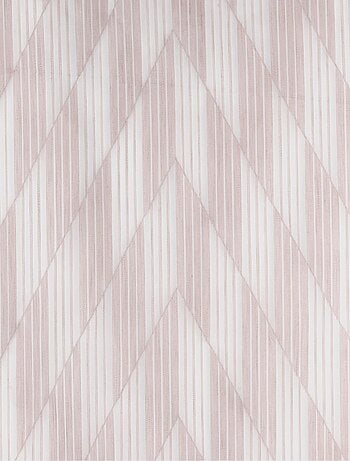 Voilage tendance motif chevrons rayés beige