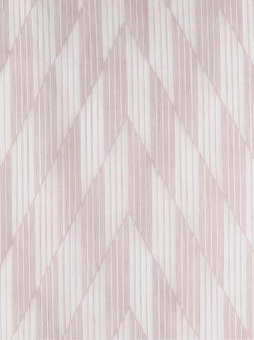 Voilage tendance motif chevrons rayés rose - Kiabi