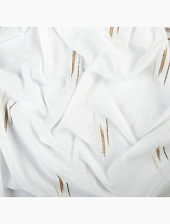 Voilage texturé motif fil coupé esprit ikat