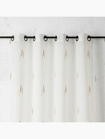 Voilage texturé motif fil coupé esprit ikat