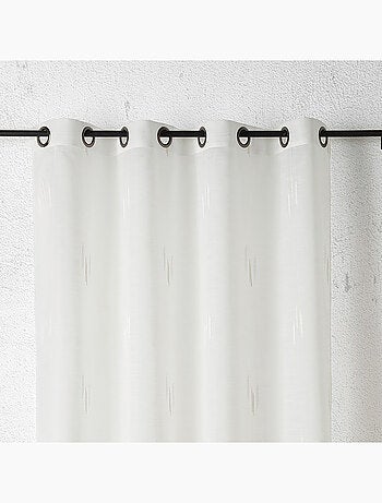 Voilage texturé motif fil coupé esprit ikat