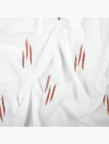 Voilage texturé motif fil coupé esprit ikat