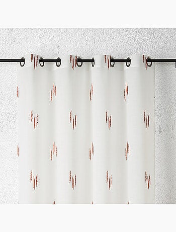 Voilage texturé motif fil coupé esprit ikat