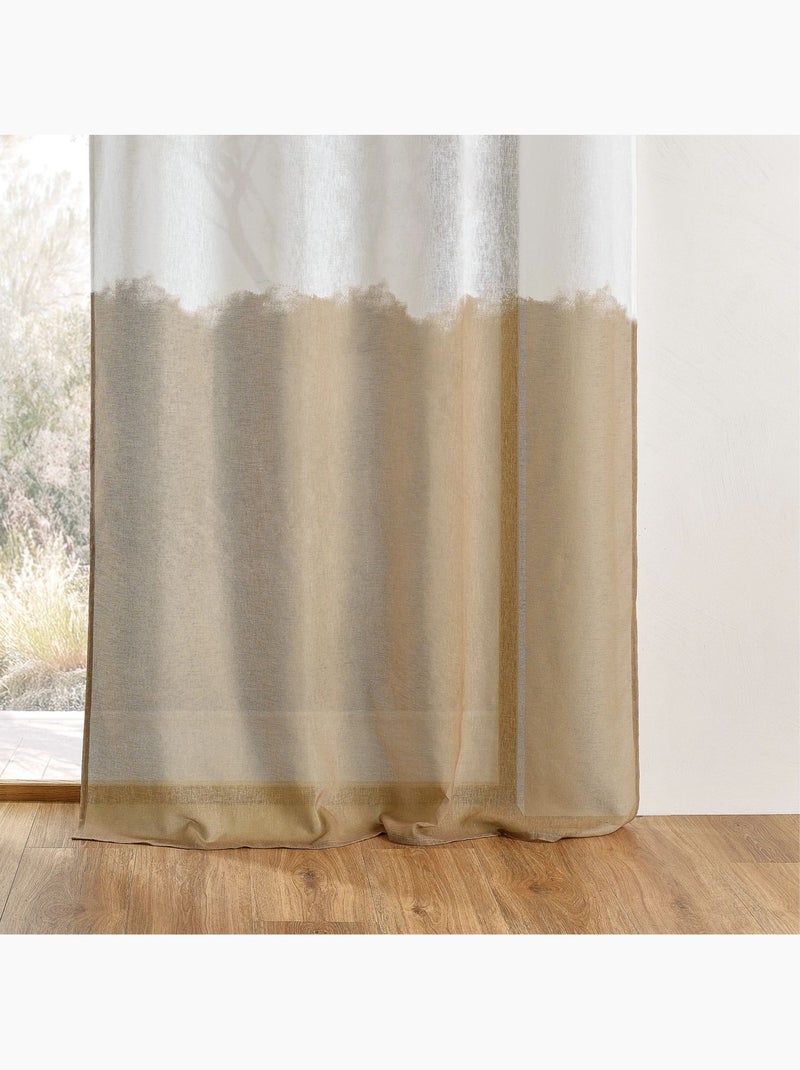 Voilage tie and dye bi-colore Bois naturel - Kiabi