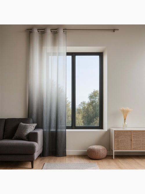 Voilage Tie and Dye gris - Kiabi