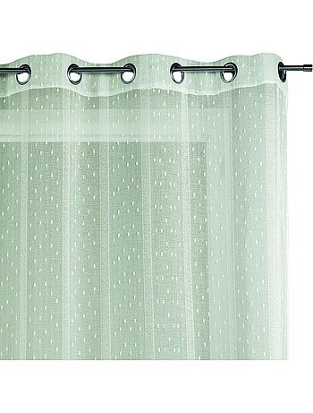 Voilage tissé à fines rayures filetées