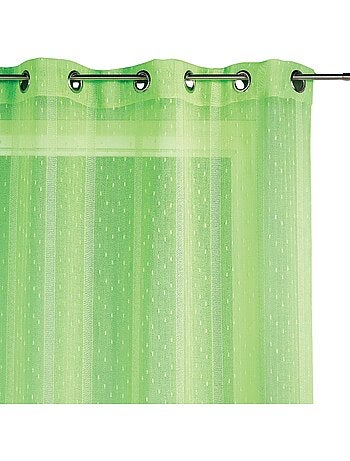Voilage tissé à fines rayures filetées