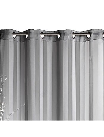 Voilage tissé à rayures verticales ton sur ton