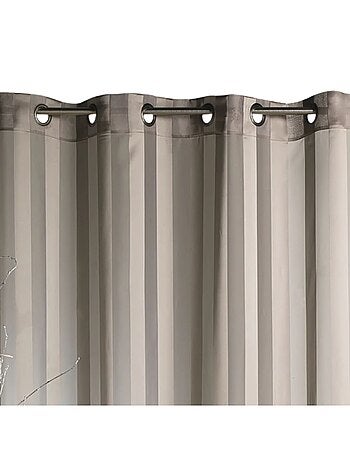 Voilage tissé à rayures verticales ton sur ton