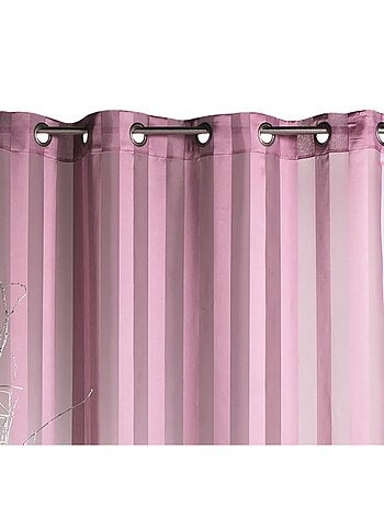 Voilage tissé à rayures verticales ton sur ton