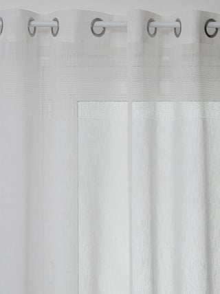 Voilage tissé sablé "Sab" 140 x 240 cm Atmosphera