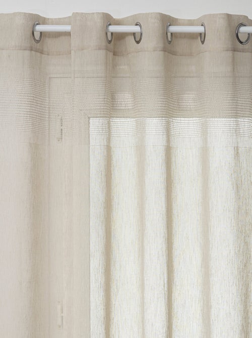 Voilage tissé sablé "Sab" 140 x 240 cm Atmosphera - Kiabi