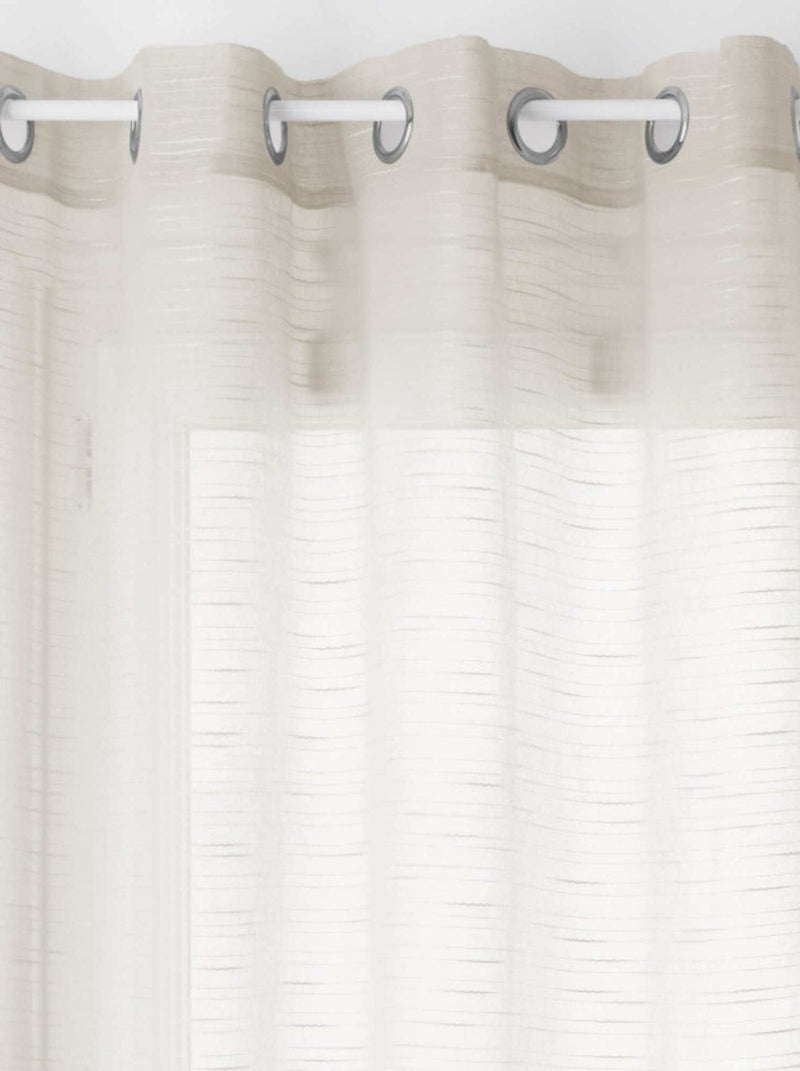 Voilage tissé sablé "Sam" 140 x 240 cm Atmosphera Beige coquille - Kiabi