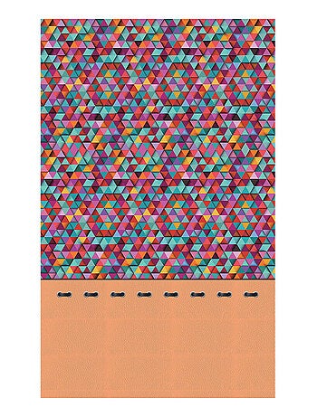 Voilage triangles multicolore - 1 pièce - L 140 cm x H 245 cm