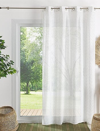 Voilage uni - - Effet bouclettes